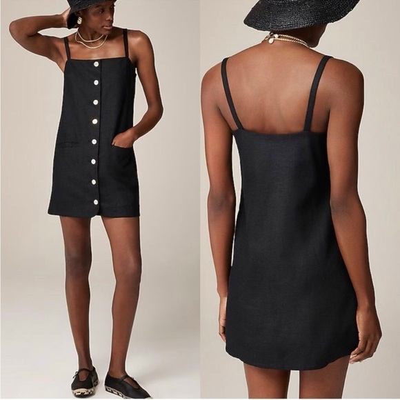 NWT J. CREW Claudia Dress in Linen Size MT - Picture 1 of 10